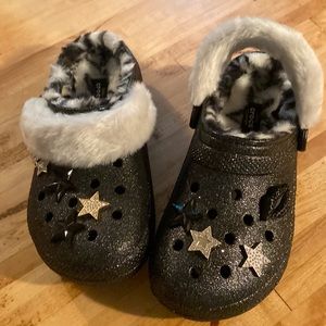 Disco Glitter Clog Crocs with Charms